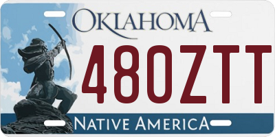 OK license plate 480ZTT