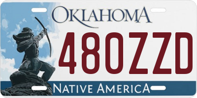 OK license plate 480ZZD