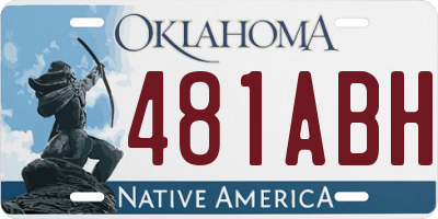 OK license plate 481ABH
