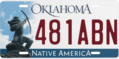 OK license plate 481ABN