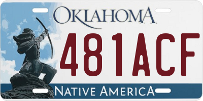 OK license plate 481ACF