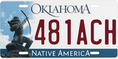 OK license plate 481ACH