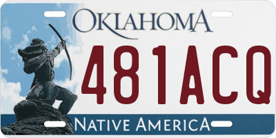 OK license plate 481ACQ