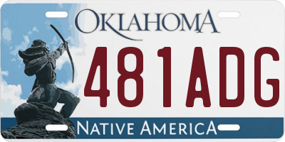 OK license plate 481ADG
