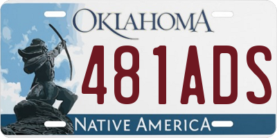 OK license plate 481ADS