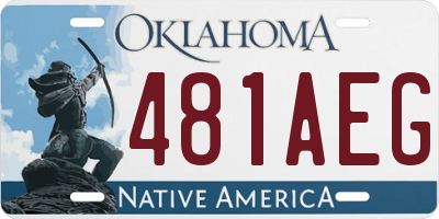 OK license plate 481AEG