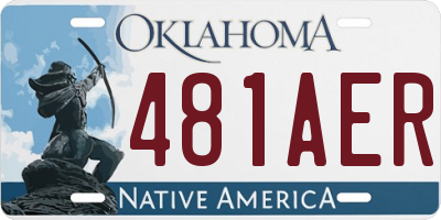 OK license plate 481AER