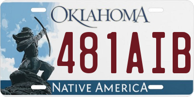 OK license plate 481AIB