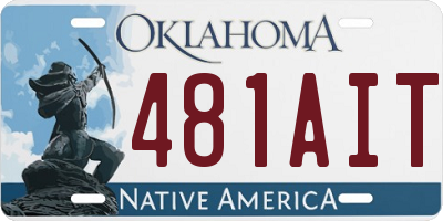 OK license plate 481AIT