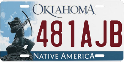 OK license plate 481AJB