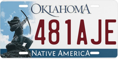 OK license plate 481AJE