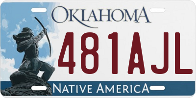 OK license plate 481AJL