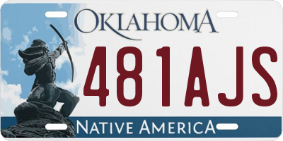 OK license plate 481AJS