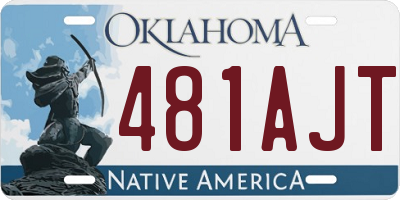 OK license plate 481AJT