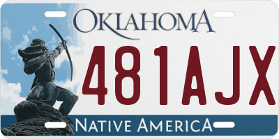 OK license plate 481AJX
