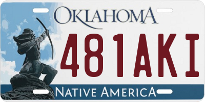 OK license plate 481AKI
