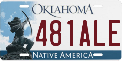 OK license plate 481ALE
