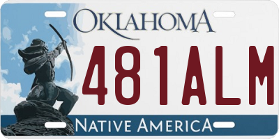 OK license plate 481ALM