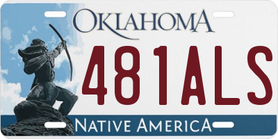 OK license plate 481ALS