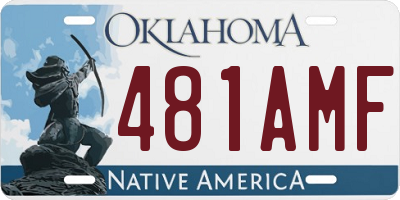 OK license plate 481AMF