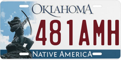 OK license plate 481AMH