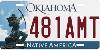 OK license plate 481AMT