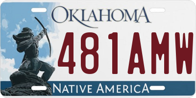 OK license plate 481AMW