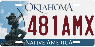 OK license plate 481AMX