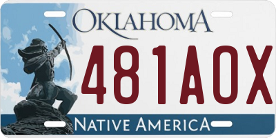 OK license plate 481AOX