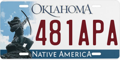 OK license plate 481APA