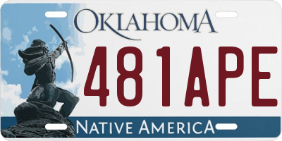 OK license plate 481APE