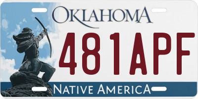 OK license plate 481APF