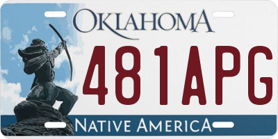 OK license plate 481APG