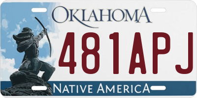 OK license plate 481APJ