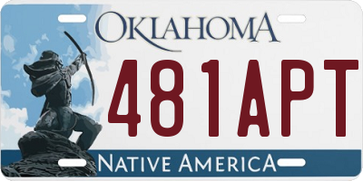 OK license plate 481APT
