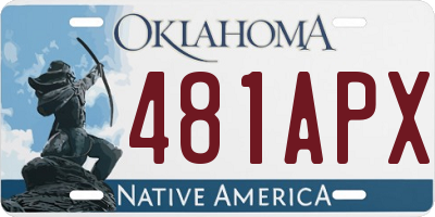 OK license plate 481APX