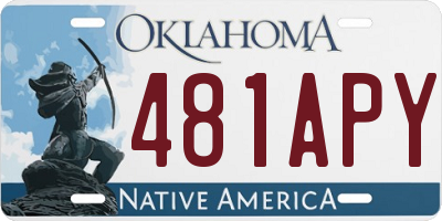 OK license plate 481APY