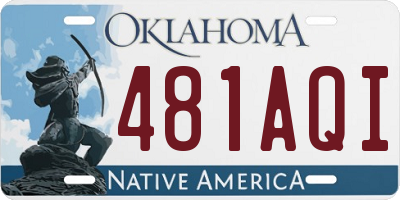 OK license plate 481AQI