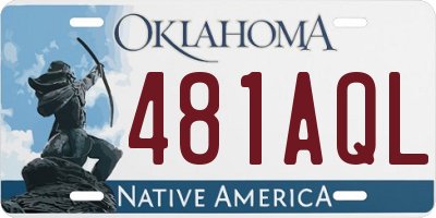 OK license plate 481AQL