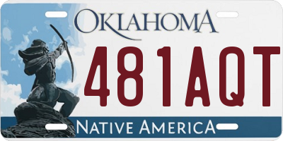 OK license plate 481AQT