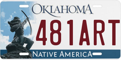 OK license plate 481ART