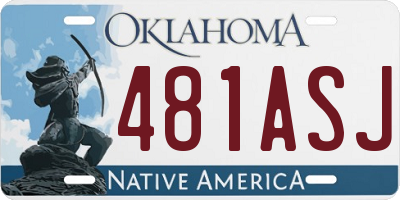 OK license plate 481ASJ