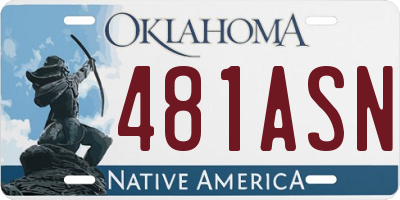 OK license plate 481ASN
