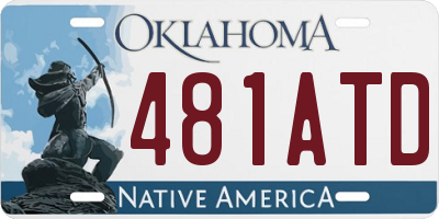 OK license plate 481ATD