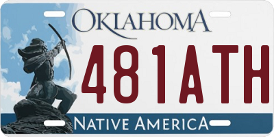 OK license plate 481ATH