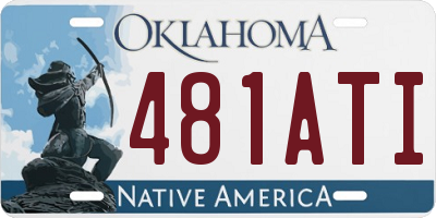 OK license plate 481ATI