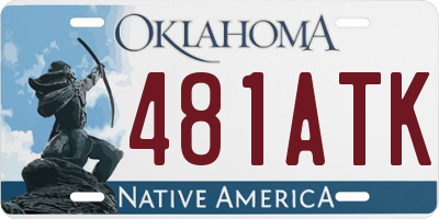 OK license plate 481ATK