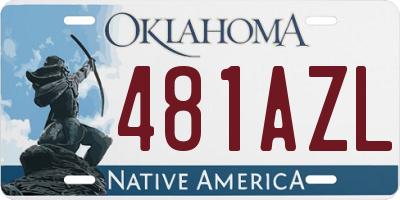 OK license plate 481AZL