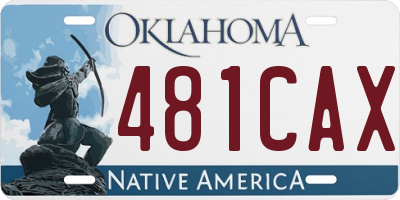 OK license plate 481CAX
