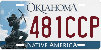OK license plate 481CCP